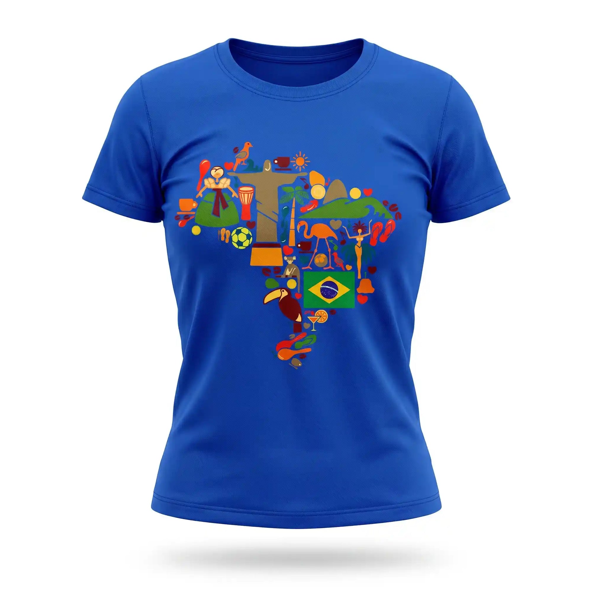 Camiseta Feminina Brasil ✦ Hexa Rio de Janeiro Bandeira | VAI DAR BRASIL