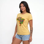 Camiseta Feminina Brasil ✦ Hexa Rio de Janeiro Bandeira | VAI DAR BRASIL