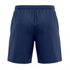 Vista traseira bermuda tactel seleção brasileira azul marinho masculino VAI DAR BRASIL — streetwear Copa 2026
