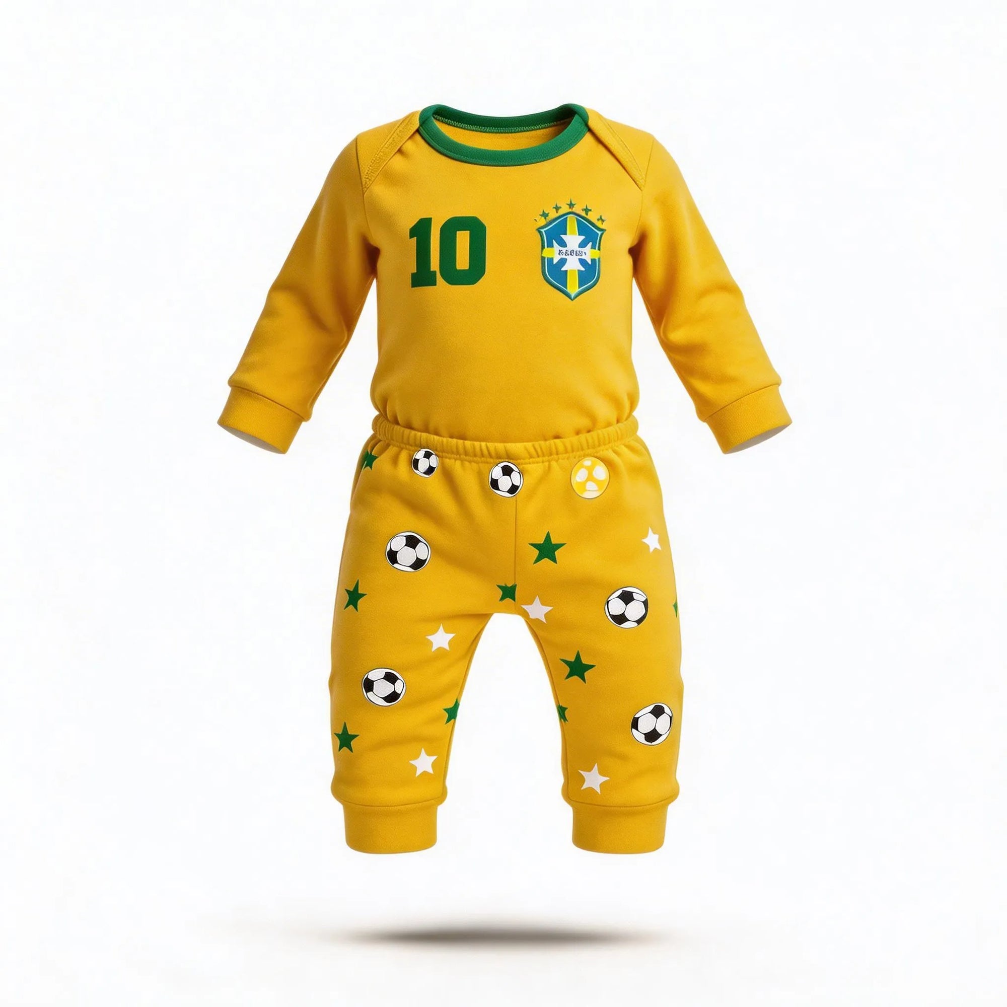 Body bebê copa do mundo algodão premium amarela unissex estampa copa — VAI DAR BRASIL Copa 2026