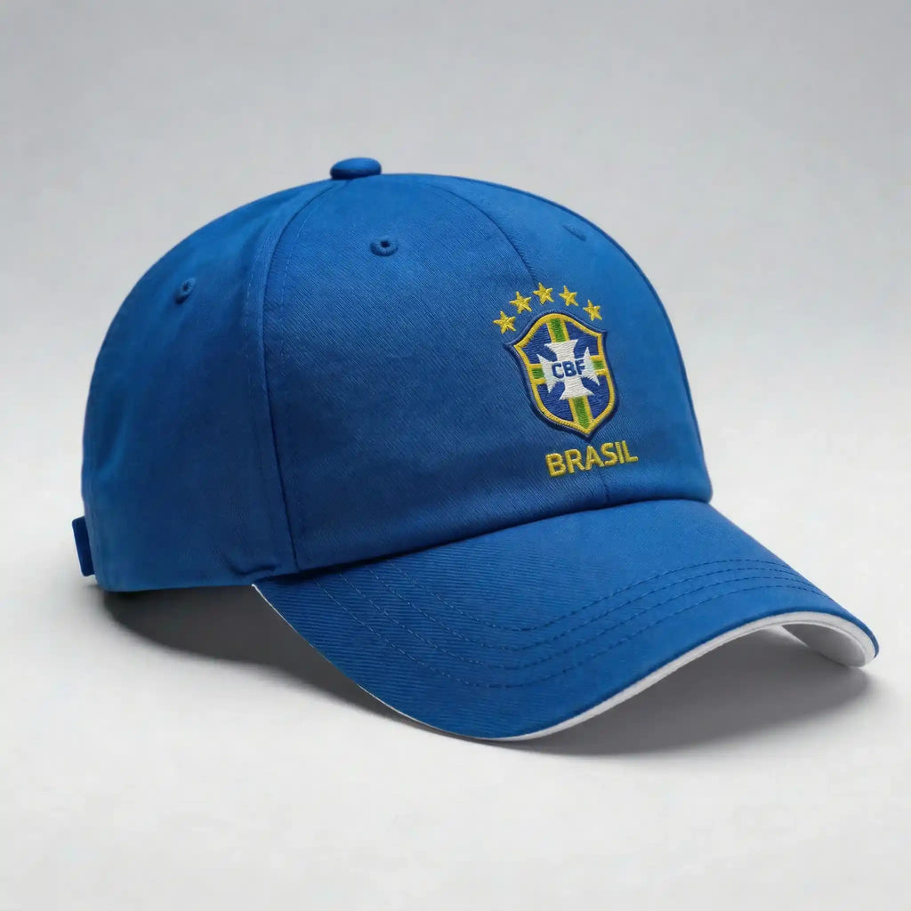 Boné Seleção Brasil CBF Bordado Aba Curva Unissex Strapback | VAI DAR BRASIL