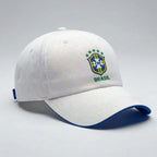 Boné Seleção Brasil CBF Bordado Aba Curva Unissex Strapback | VAI DAR BRASIL