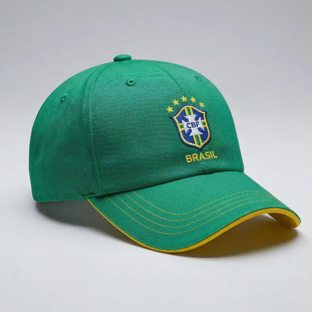 Boné Seleção Brasil CBF Bordado Aba Curva Unissex Strapback | VAI DAR BRASIL