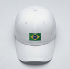 Boné brasil bandeira bordada aba curva preto unissex — VAI DAR BRASIL Copa 2026 seleção brasileira