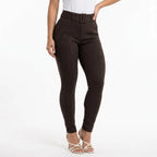 Calça Legging Feminina Jacquard Mesclada Cinto Fixo Elastano