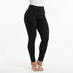 Calça Legging Feminina Jacquard Mesclada Cinto Fixo Elastano
