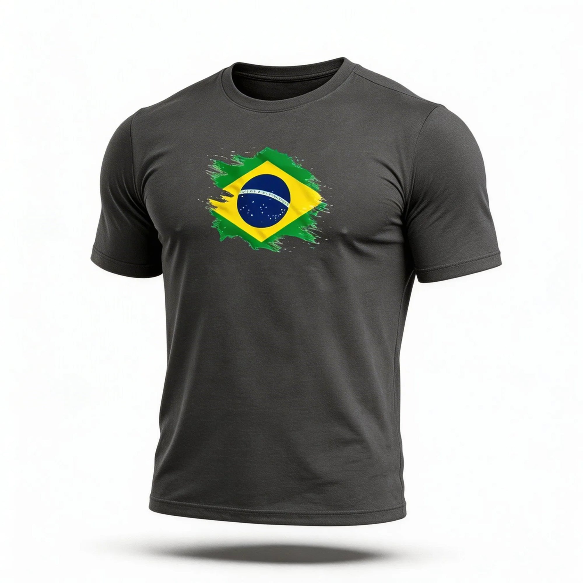 Camisa dry fit brasil slim cinza bandeira estilizada treino academia masculino — VAI DAR BRASIL Copa 2026