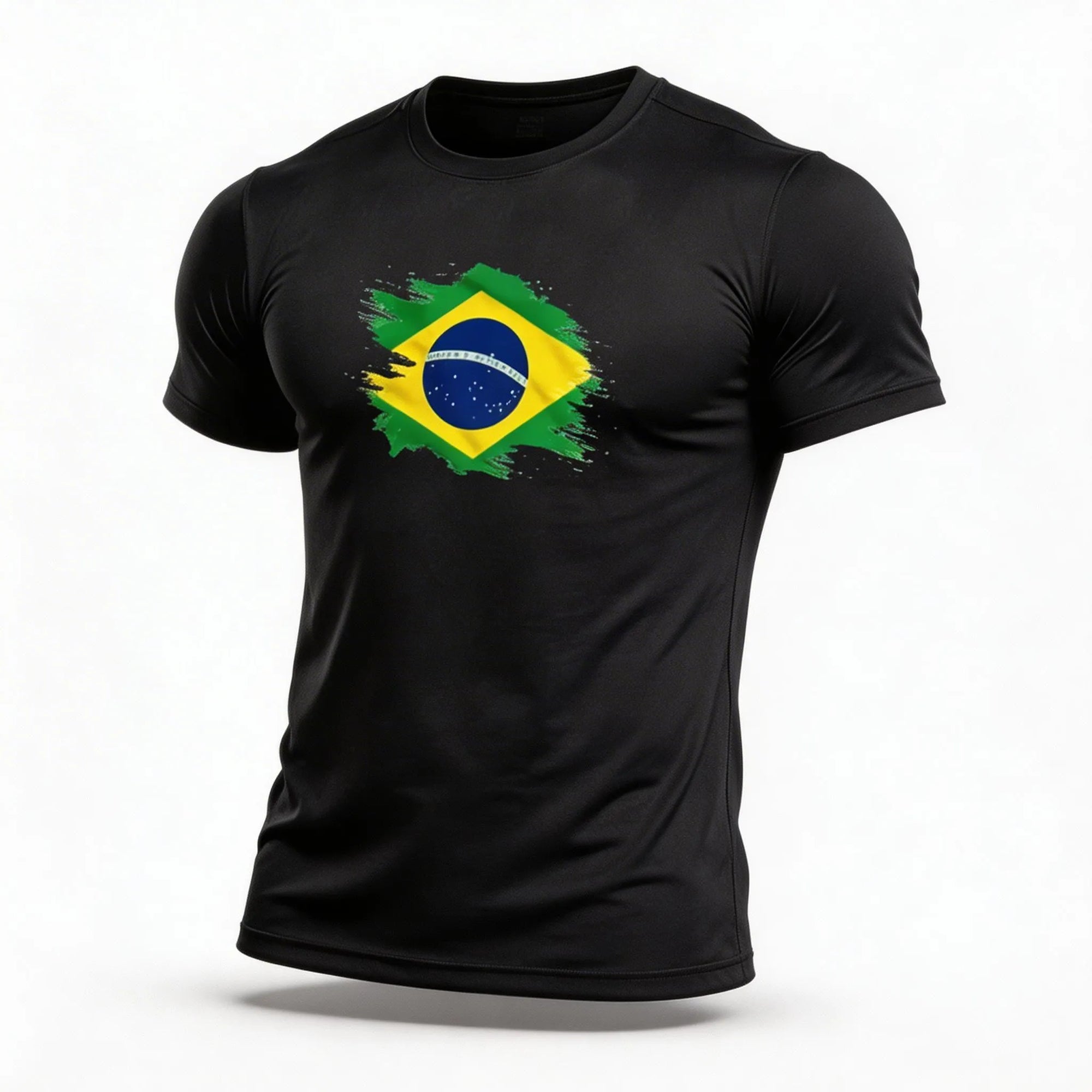 Camisa dry fit brasil slim prato bandeira estilizada treino academia masculino — VAI DAR BRASIL Copa 2026