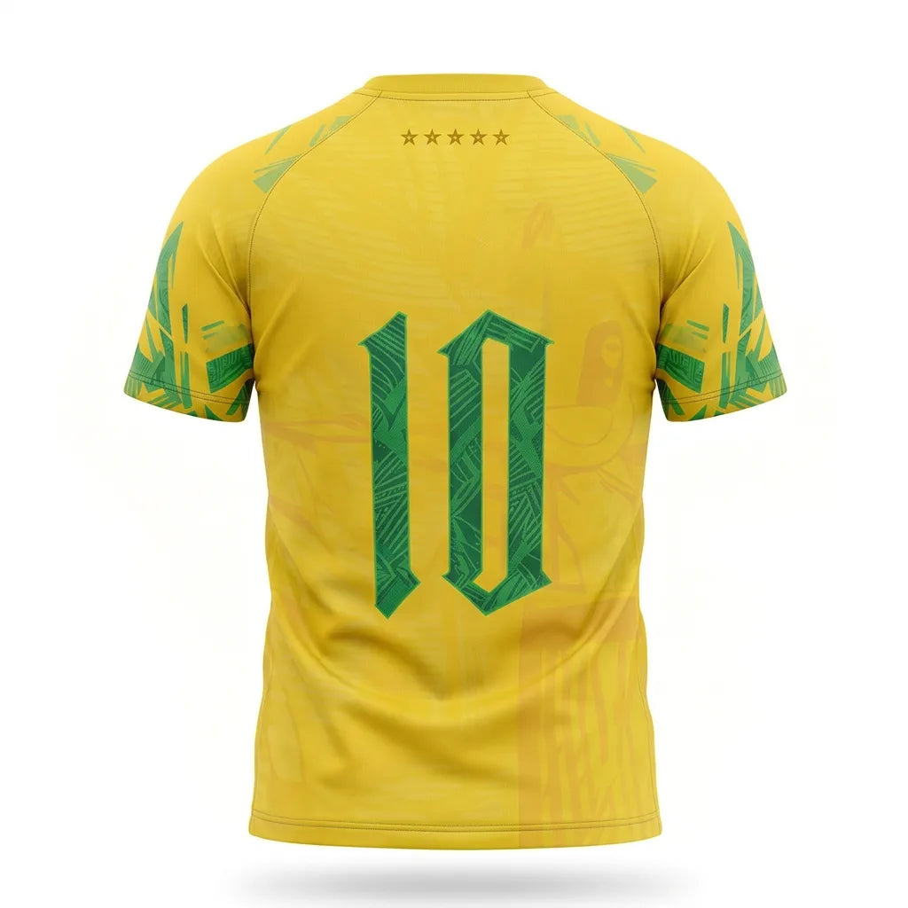 Camisa Dry-fit Brasil ✦ Brasão N°10 Proteção UV | VAI DAR BRASIL