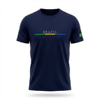 Camisa masculina brazil casual streetwear algodão azul marinho regular — VAI DAR BRASIL Copa 2026