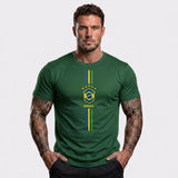 Camiseta Brasil 3 Riscos ✦ Bandeira Algodão Premium Copa | VAI DAR BRASIL