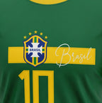 Vista estampa camiseta masculina brasil faixa streetwear algodão verde azul amarelo — fit regular Copa 2026 VAI DAR BRASIL