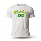Camiseta dry fit brasil torcida regular branco bandeira estilizada masculino — VAI DAR BRASIL Copa 2026