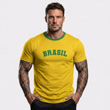 Camiseta Dry-fit Premium BRASIL ✦ Torcedor Masculina Copa | VAI DAR BRASIL