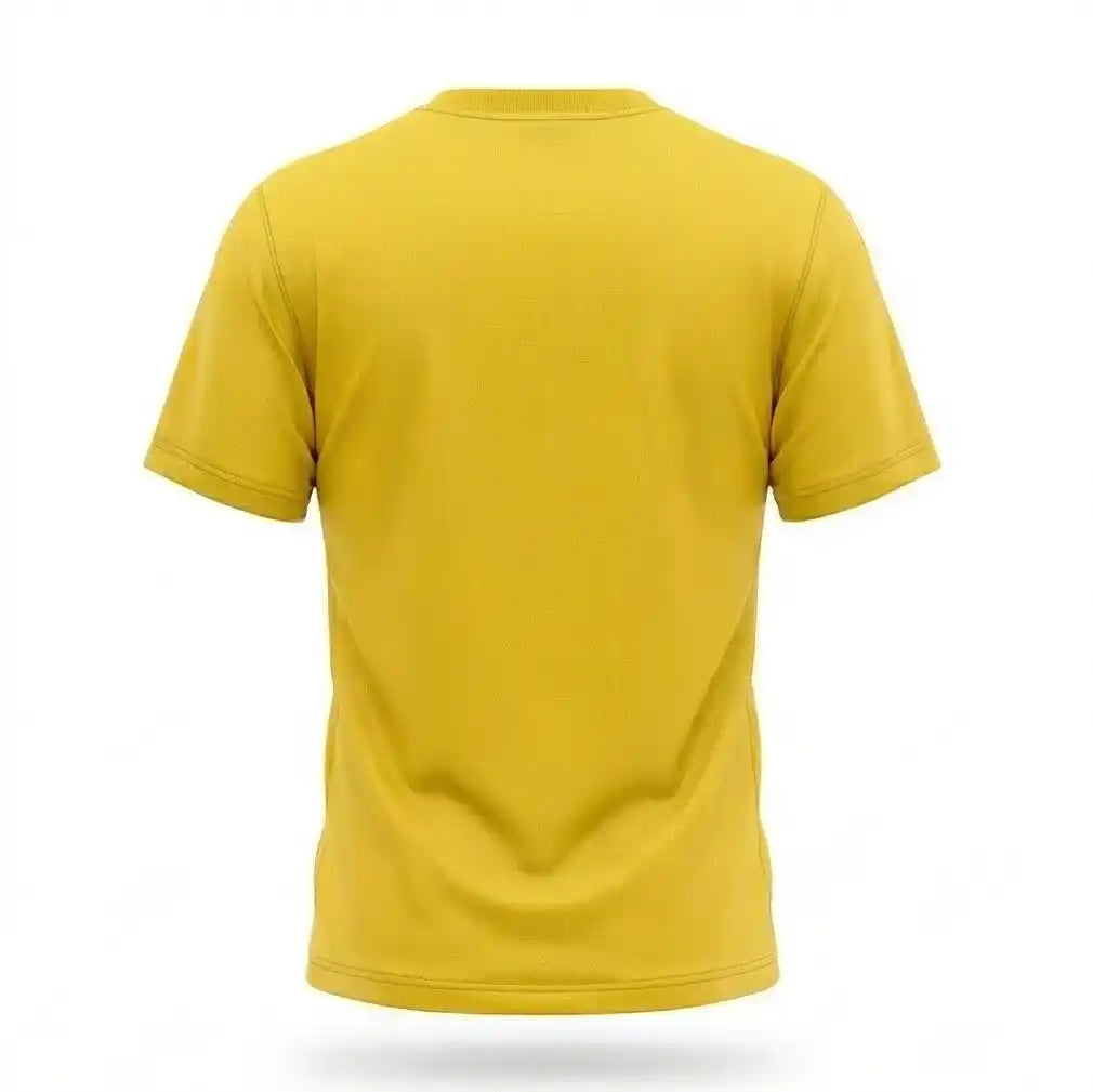 Vista traseira camiseta infantil brasil algodão amarelo copa do mundo VAI DAR BRASIL — 2026
