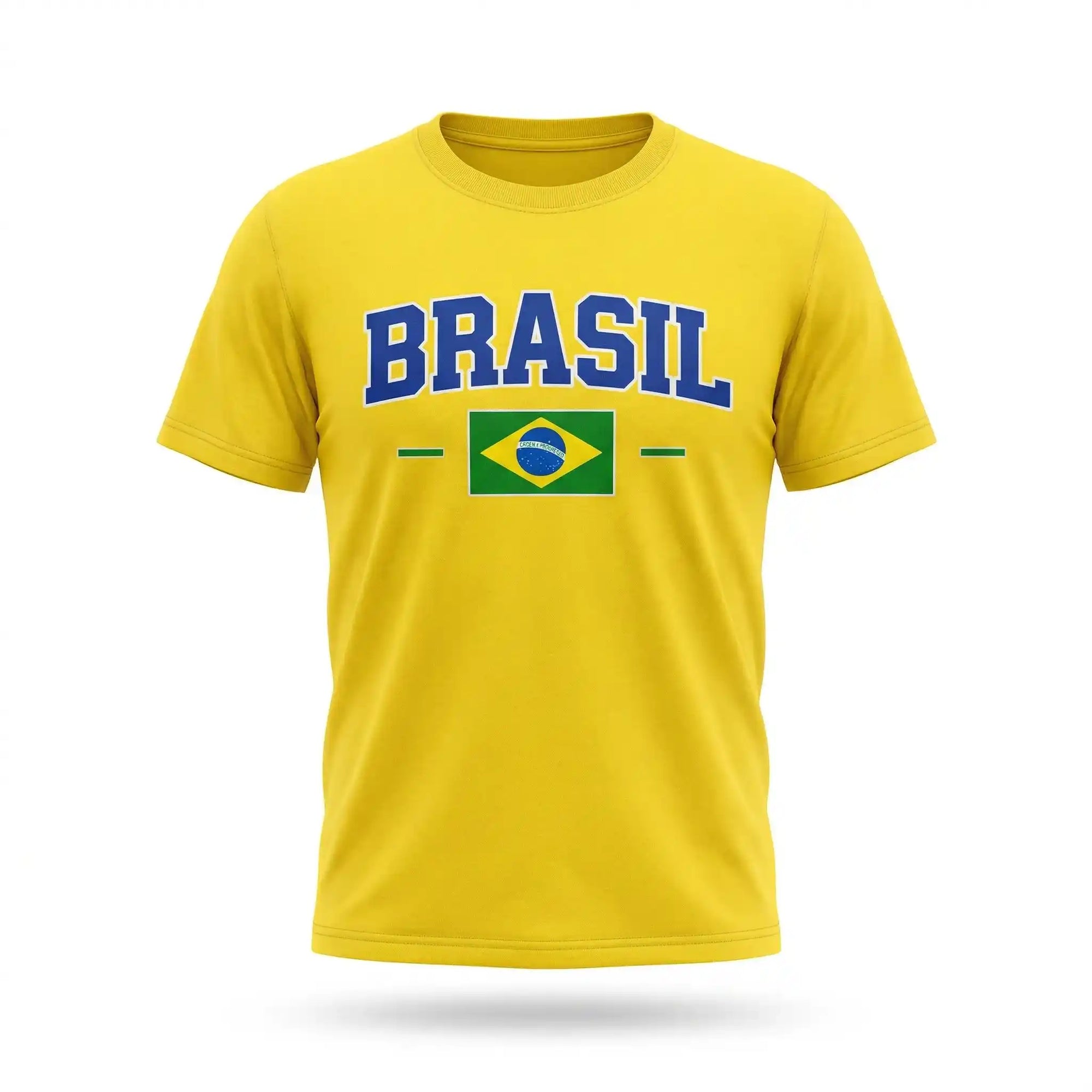 Camiseta infantil brasil bandeira algodão amarela nome brasil — VAI DAR BRASIL Copa do Mundo 2026
