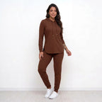 Conjunto Feminino de Frio Lanzinha Blusa com Capuz e Calça Jogger
