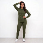 Conjunto Feminino de Frio Lanzinha Blusa com Capuz e Calça Jogger