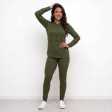 Conjunto Feminino de Frio Lanzinha Blusa com Capuz e Calça Jogger