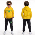 Conjunto Moletom Infantil Brasil ✦ Brasão BRASIL Inverno | VAI DAR BRASIL