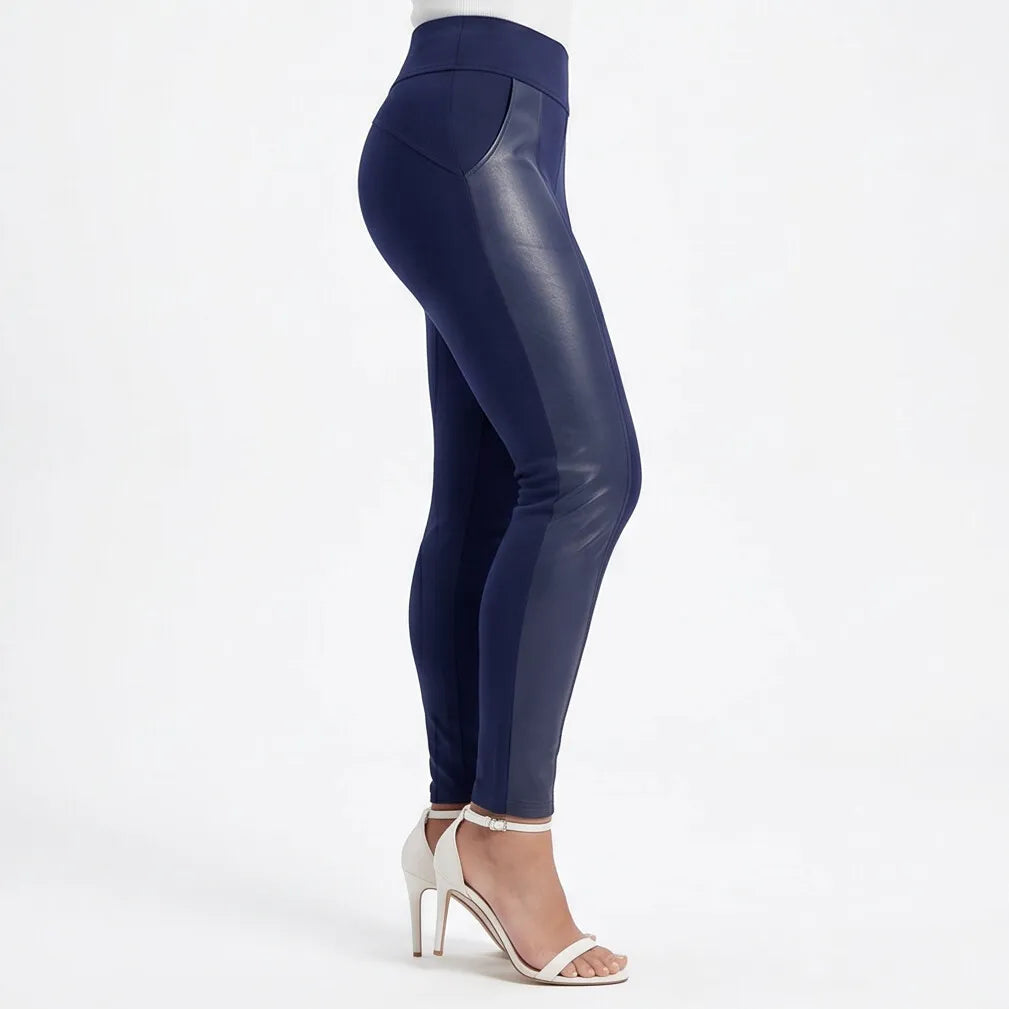 Legging Feminina Cirrê Couro Forrada Flanelada Zero Transparência