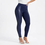 Legging Feminina Cirrê Couro Forrada Flanelada Zero Transparência
