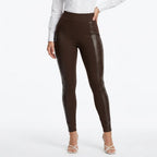 Legging Feminina Cirrê Couro Forrada Flanelada Zero Transparência