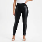 Legging Feminina Cirrê Couro Forrada Flanelada Zero Transparência