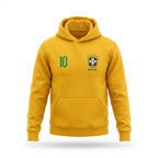 Moletom canguru brasil número 10 seleção algodão amarelo masculino — VAI DAR BRASIL Copa 2026