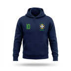 Moletom canguru brasil número 10 seleção algodão azul marinho masculino — VAI DAR BRASIL Copa 2026