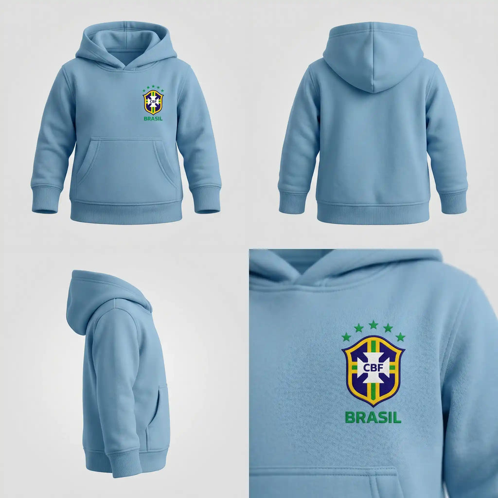 Moletom Canguru Infantil ✦ Brasão Brasil Unissex | VAI DAR BRASIL