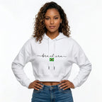 Moletom Cropped Feminino Peluciado Capuz Estampa Brasileira