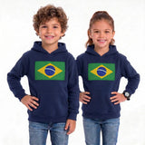 Moletom Infantil Bandeira Brasil ✦ Fleece Unissex Copa | VAI DAR BRASIL
