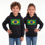Moletom Infantil Bandeira Brasil ✦ Fleece Unissex Copa | VAI DAR BRASIL