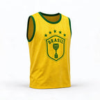 Regata machão brasil estrelas algodão amarela regular masculino — VAI DAR BRASIL Copa 2026 torcedor