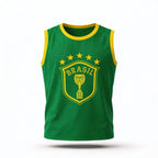 Regata machão brasil estrelas algodão verde regular masculino — VAI DAR BRASIL Copa 2026 torcedor