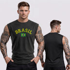Regata Masculina Premium ✦ Bandeira BRASIL | VAI DAR BRASIL