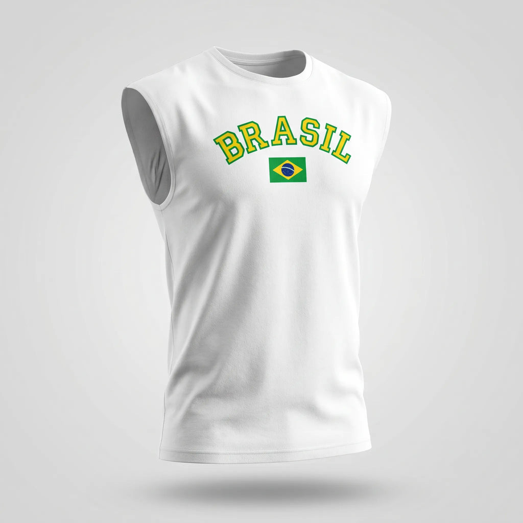 Regata Masculina Premium ✦ Bandeira BRASIL | VAI DAR BRASIL