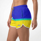 Short Curto Feminino Brasil ✦ Bandeira Slim Tactel | VAI DAR BRASIL