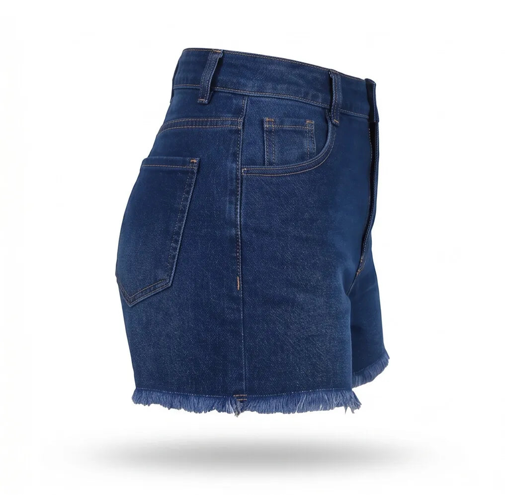 Short Jeans Brasil ✦ Cintura Alta Desfiado Edição Copa | VAI DAR BRASIL