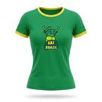 T-shirt Babylook VAI BRASIL ✦ Desenho Bandeiras Algodão | VAI DAR BRASIL
