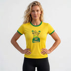T-shirt Babylook VAI BRASIL ✦ Desenho Bandeiras Algodão | VAI DAR BRASIL
