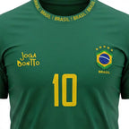 Vista camiseta masculina brasil faixa streetwear algodão verde azul amarelo — fit regular Copa 2026 VAI DAR BRASIL