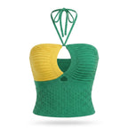 Top Tricot Brasil ✦ Verde Amarelo Decote Elegante Copa | VAI DAR BRASIL