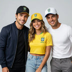 Boné Seleção Brasil CBF Bordado Aba Curva Unissex Strapback | VAI DAR BRASIL