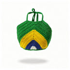 Cropped crochê artesanal bandeira brasil feminino baby look verde amarelo — VAI DAR BRASIL Copa 2026
