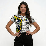 T-Shirt Premium Brasil CBF Favela Estampada Slim Feminino | VAI DAR BRASIL