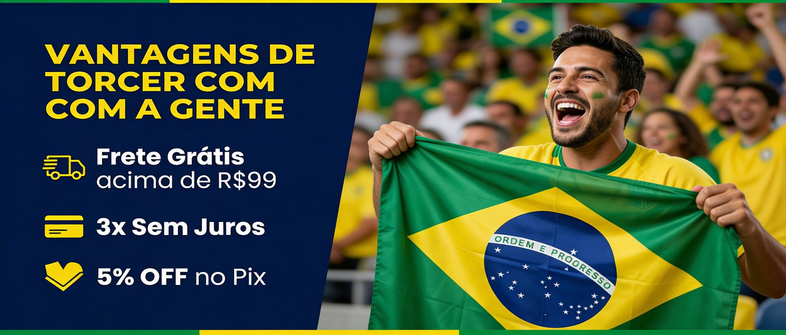 Frete grátis em compras acima de R$99 para todo o Brasil. 3x sem juros. 5% OFF no Pix. VAI DAR BRASIL.