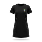 Vestido brasil oversized brasão algodão preto — vista frontal — VAI DAR BRASIL Copa 2026 soltinho