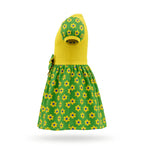 Vestido Infantil Floral Brasil ✦ Verde Amarelo Copa | VAI DAR BRASIL